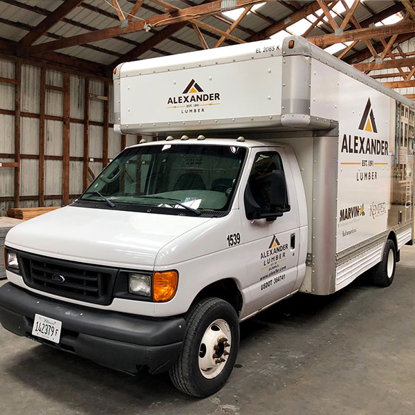 Box truck with graphic wrap