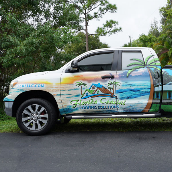 Full truck advertising wrap